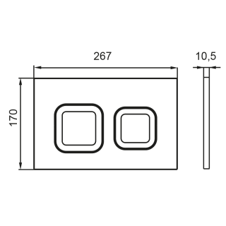 SET Инсталляция Sava Free Standing+клавиша смыва SMART хром глянец квадр.